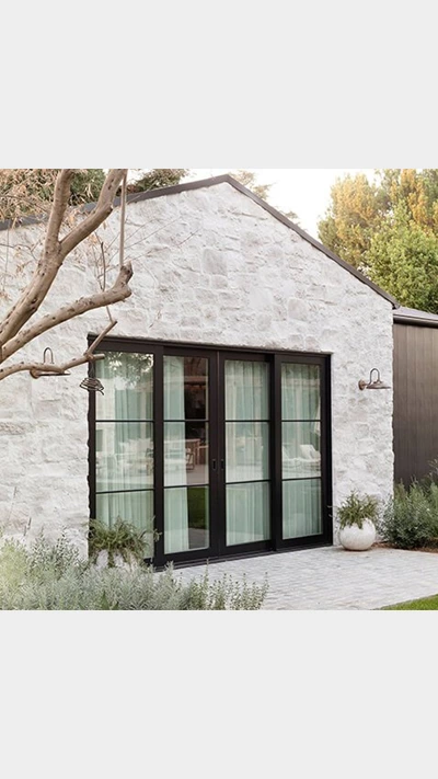 Ontario private house with black frame doors and windows