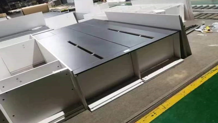 Custom stainless steel and cabinet material preparation for Sacramento project