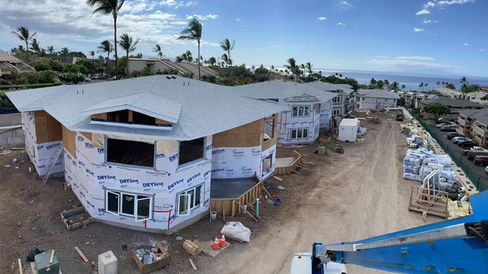 Hawaii villa construction site
