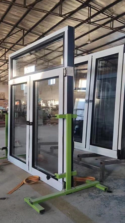 Aluminum clad wood window being checked before shipment for New York project