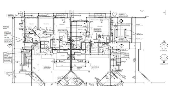 Hawaii villa floor plan drawing